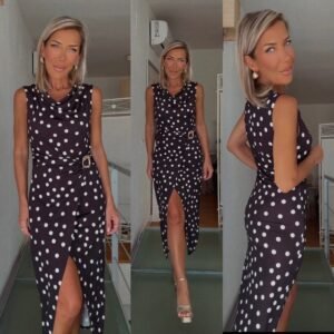 Vestido Hebilla Lunares