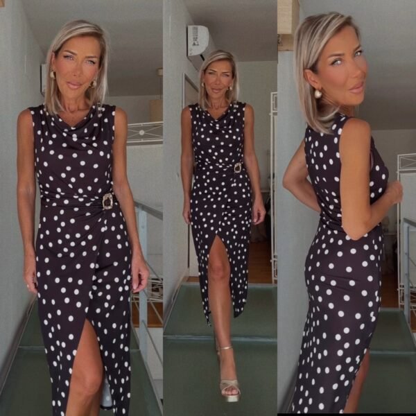 Vestido Hebilla Lunares