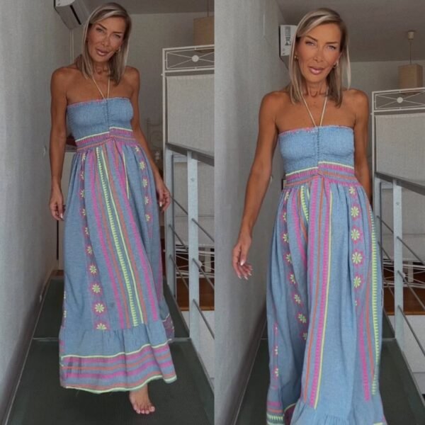 Vestido Denim Fluor