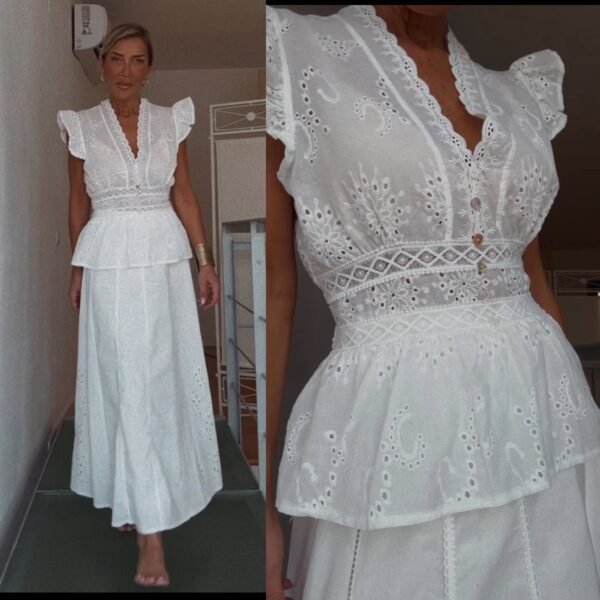Camisa bordado flor