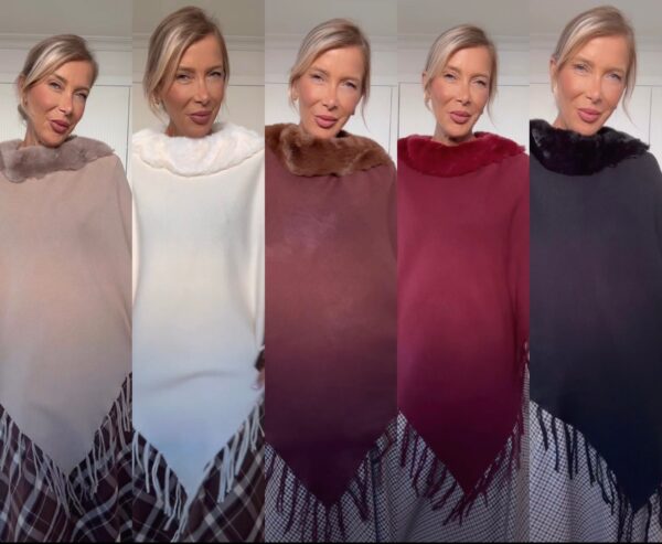 Poncho flecos