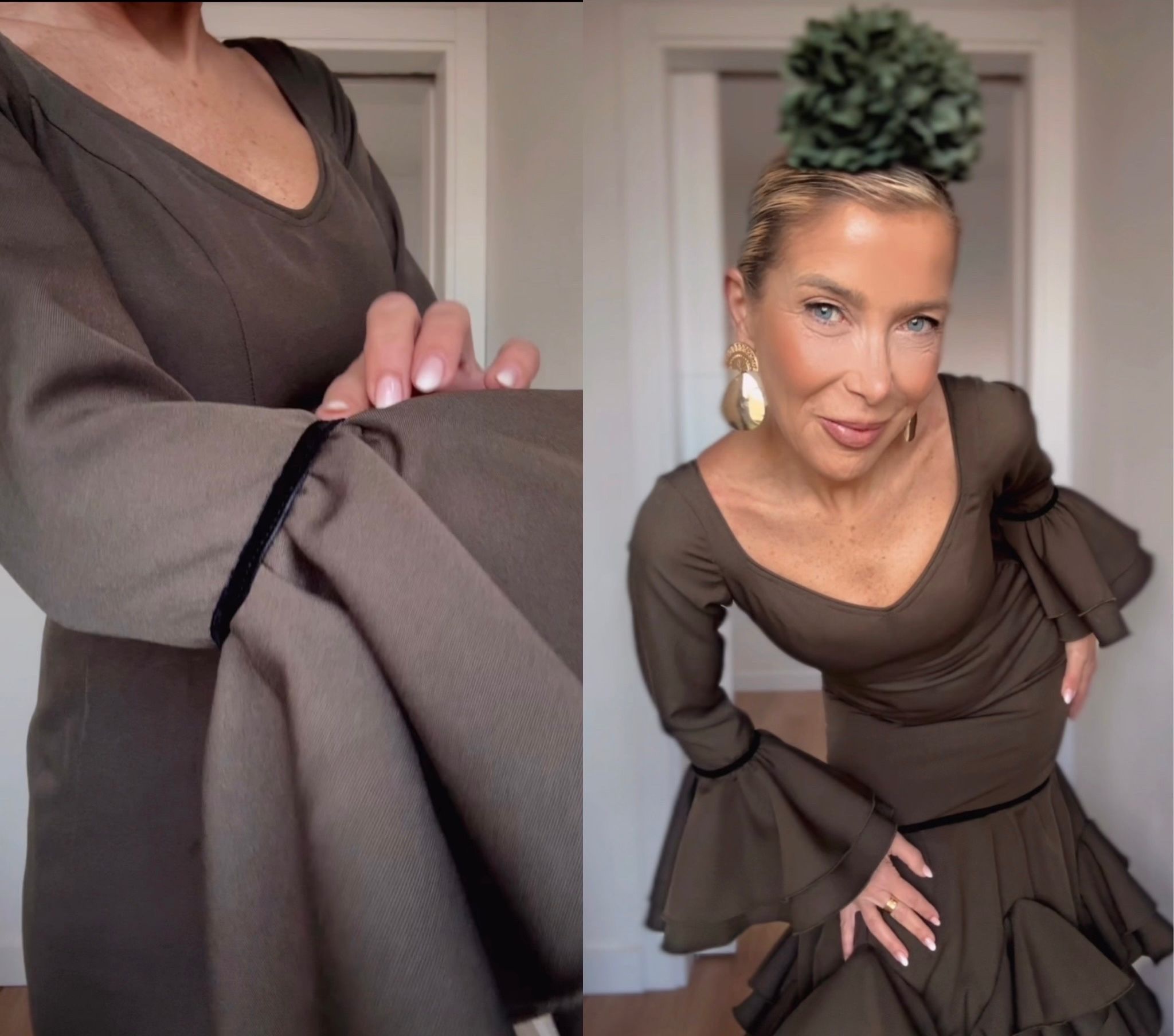 Traje Málaga Verde Caqui Liso - Imagen 2