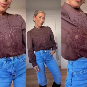 Camisa Margaret Marrón Chocolate