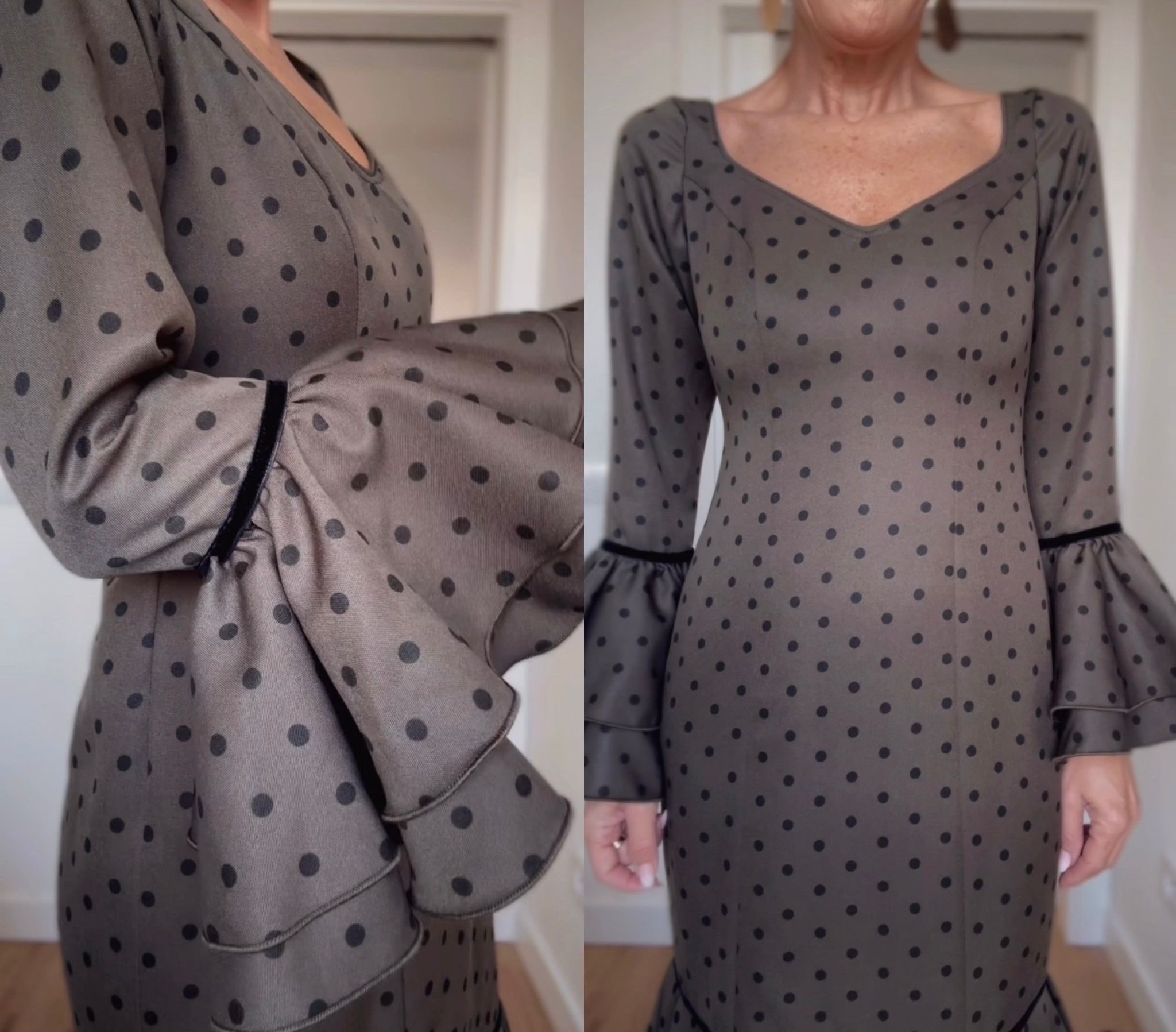 Traje Málaga Verde Caqui Lunar - Imagen 2