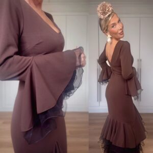 Traje Lirio Marrón Chocolate