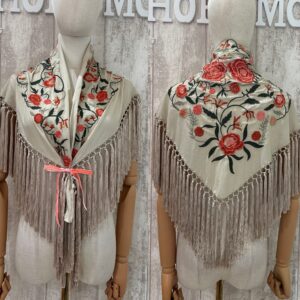 Mantón Huelva Fleco Corto