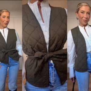 Chaleco Acolchado Verde Caqui