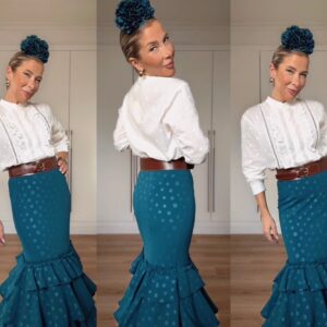 Falda Maravilla Azul Petróleo