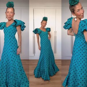 Bata Rocio Verde Petróleo Lunar Negro