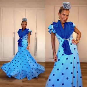 Bata Romero Celeste lunar Azul