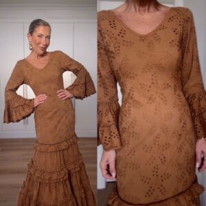 Traje Adriana Camel
