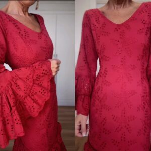 Traje Adriana Rojo Tinto