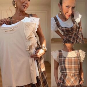 Camiseta Manga Encaje