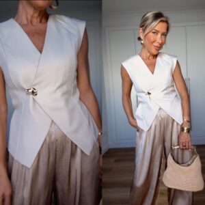 Pantalón bombacho satinado