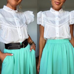 Camisa flor perforada