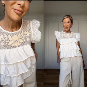 Blusa Flor Bordada