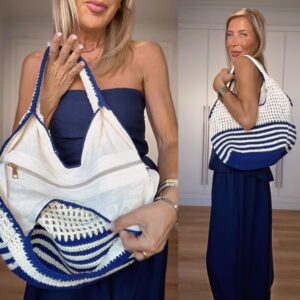 Bolso Rayas Croché